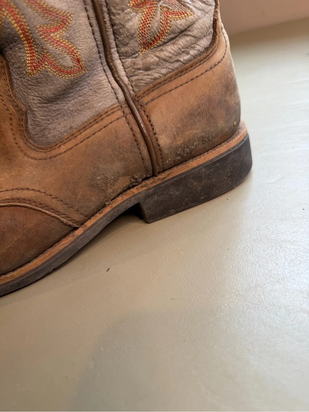 Twisted X Youth Western Cowboy Boots Work Farm Size 5.5 Gray Tan